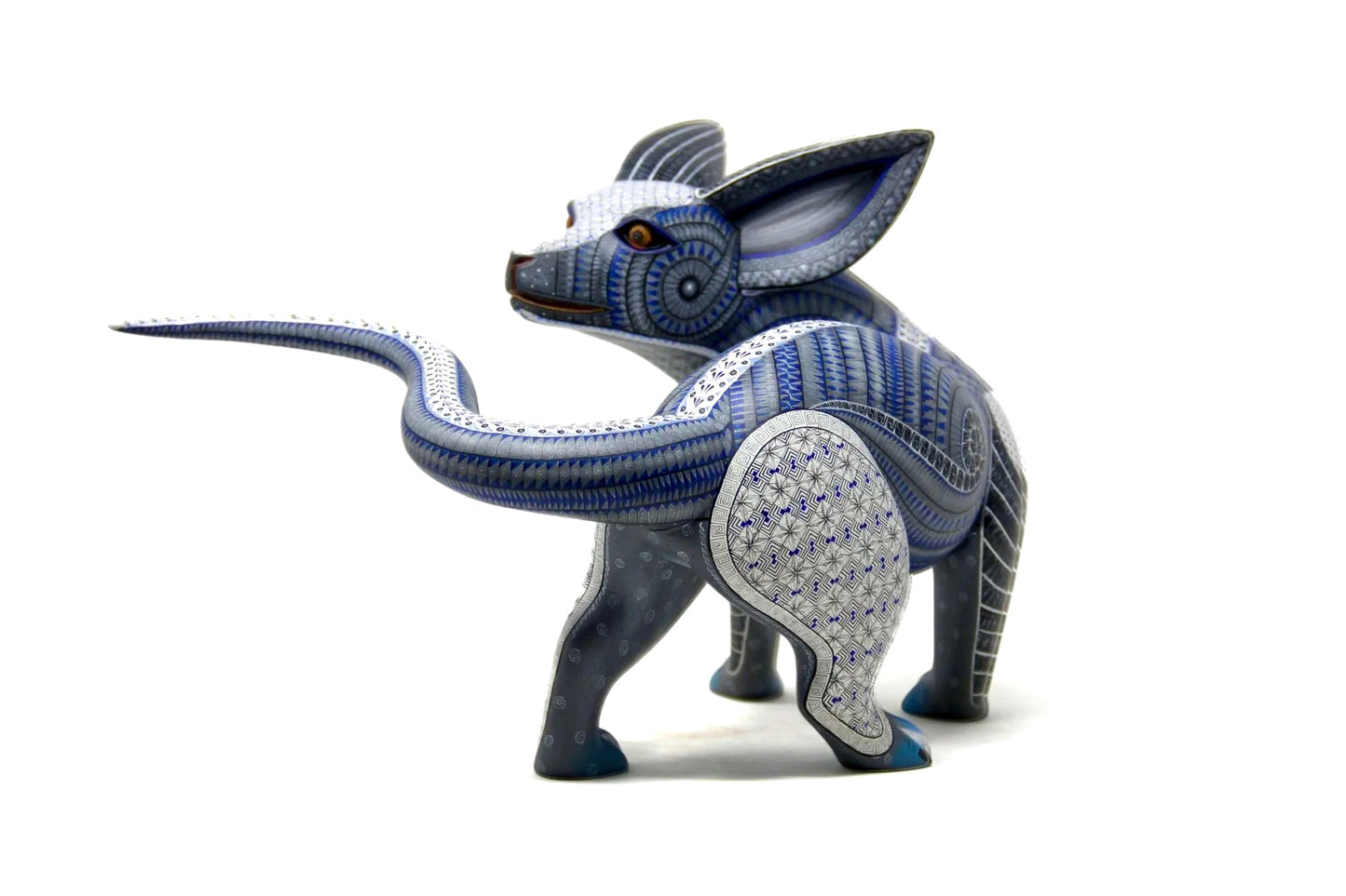 Painted Wooden Xolo Sculpture