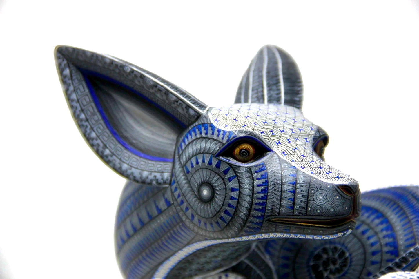 Painted Wooden Xolo Sculpture