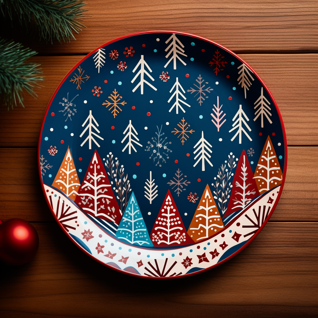 Ceramic sales christmas plate