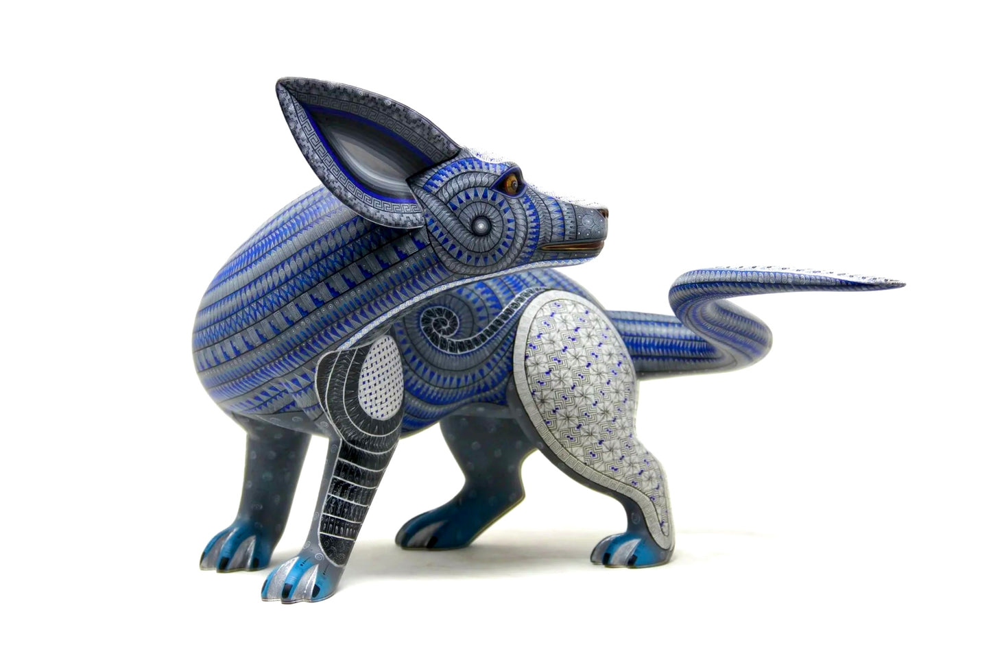 Painted Wooden Xolo Sculpture