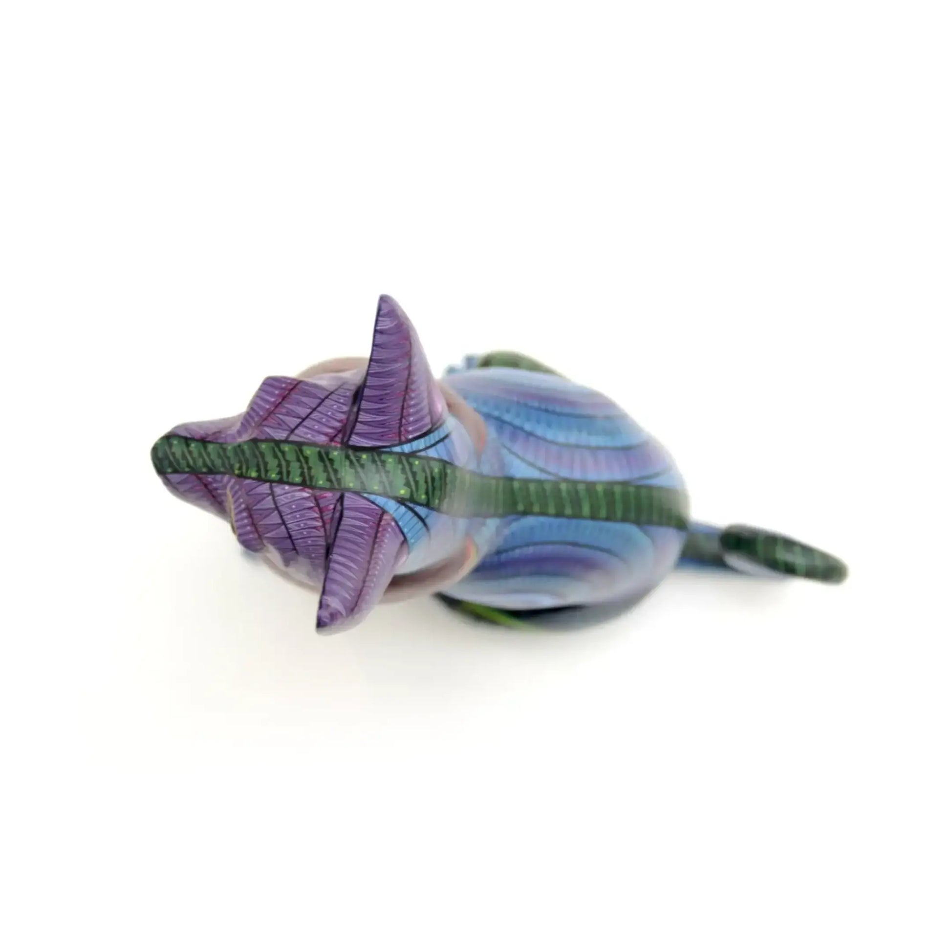 Dog Alebrije, Handpainted dog sculpture with intricate patterns in the style of oaxacan alebrijes