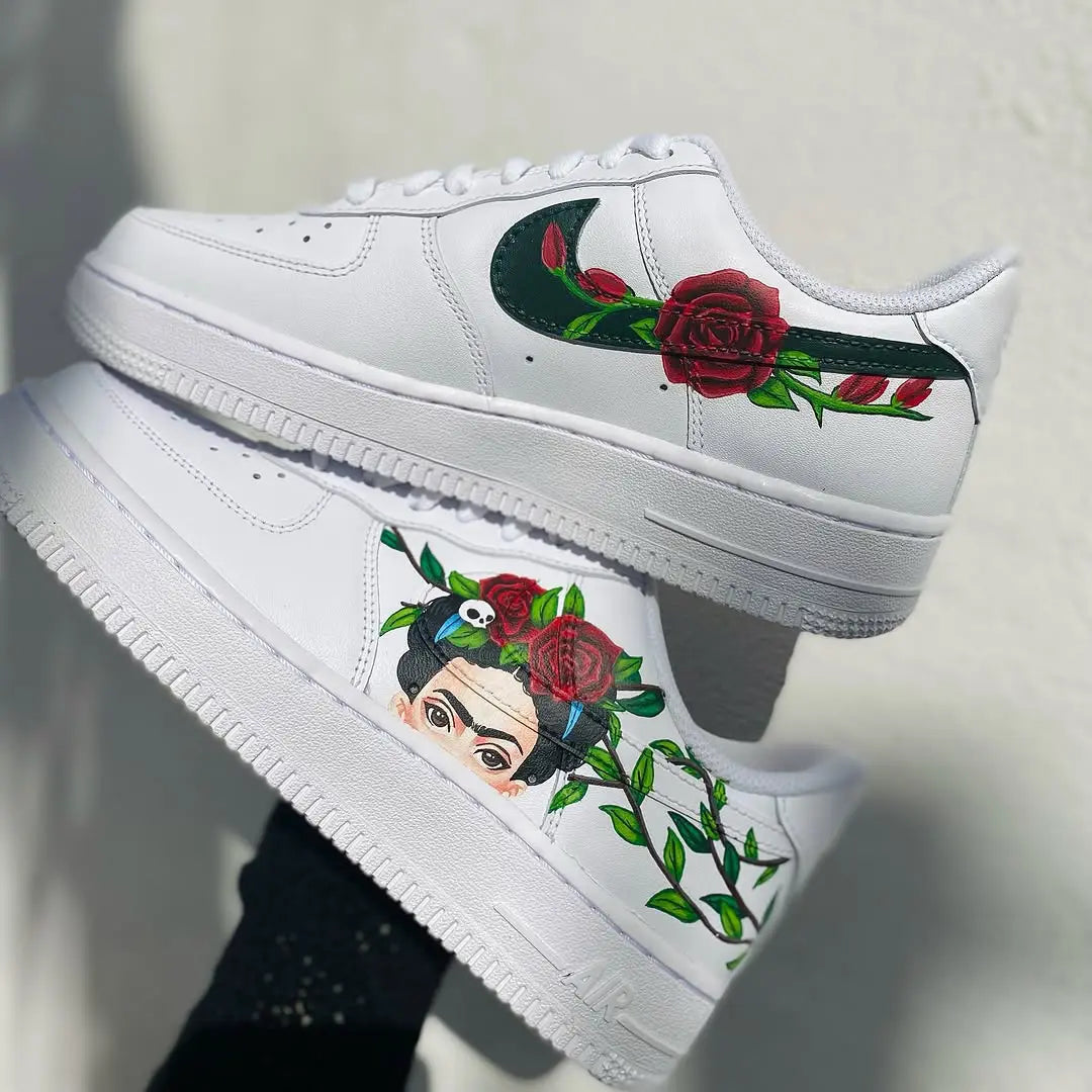 custom handpainted frida kahlo sneakers