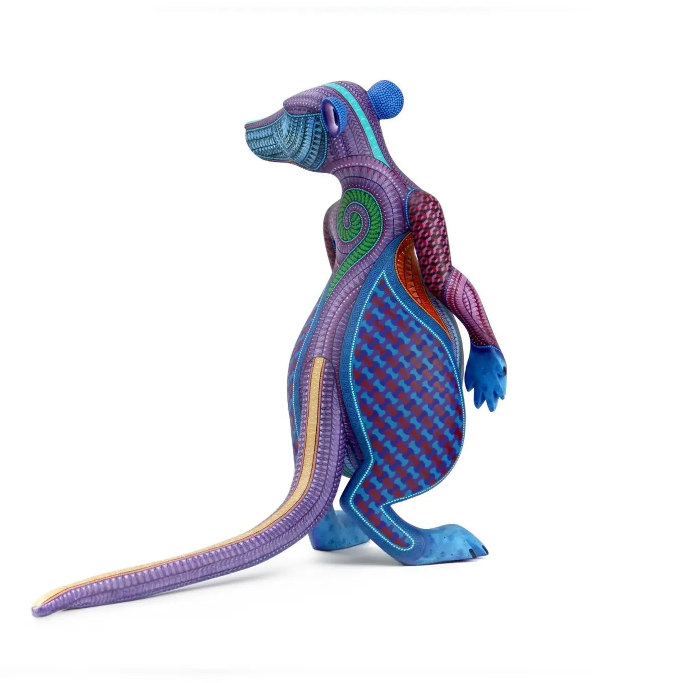 handpainited meerkat sculpture, mexican meerkat alebrije