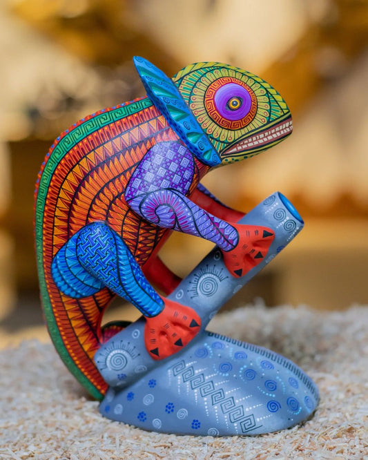 Chameleon on a Stick Alebrije