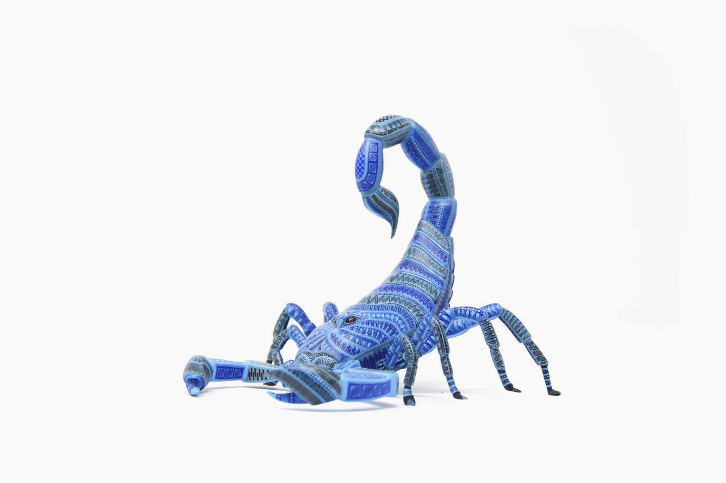 Painted Scorpion Wood Sculpture