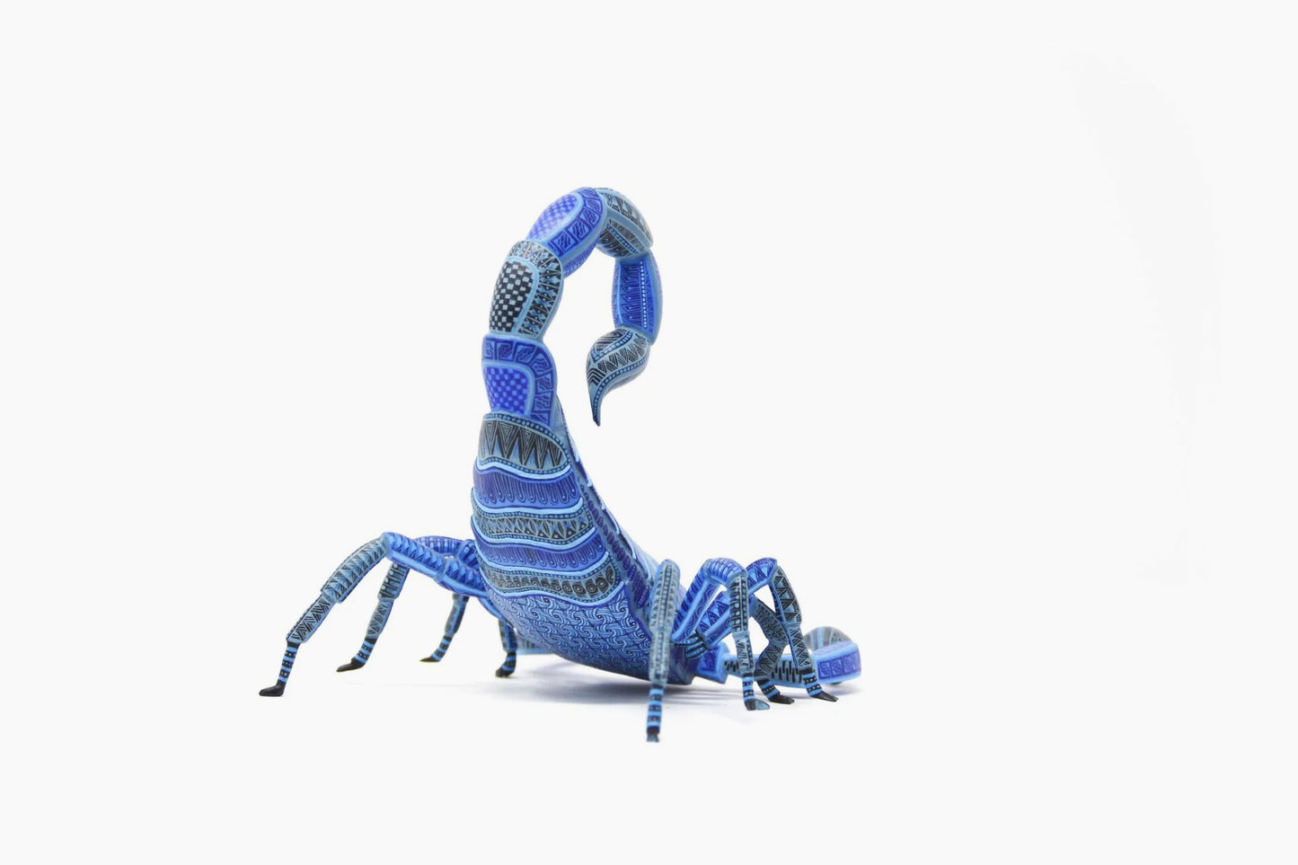 Painted Scorpion Wood Sculpture