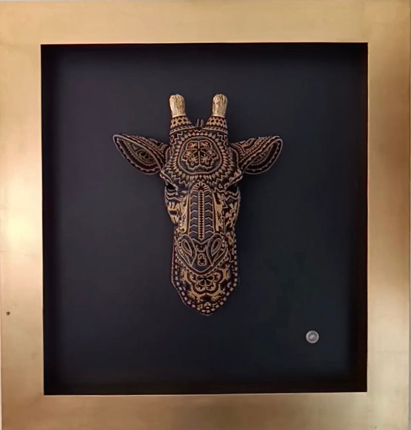 Framed Giraffe | Huichol