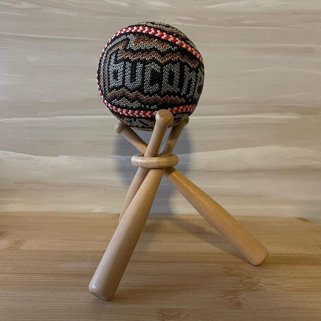 Baseball Ornament | Huichol Art