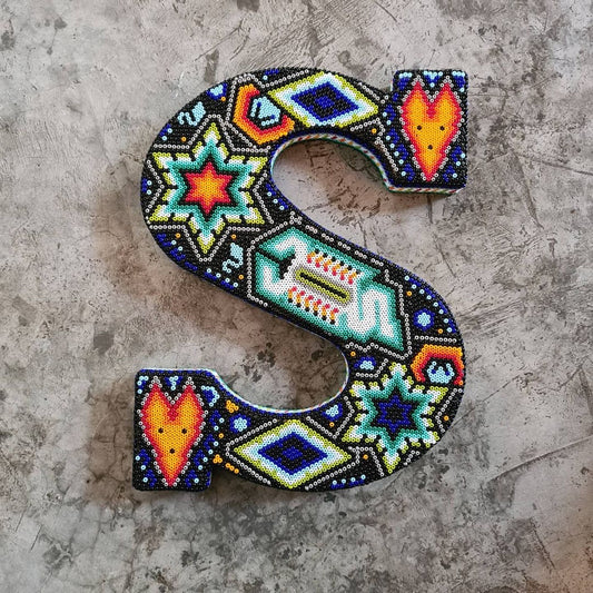 Wooden Letter with Beads decoration