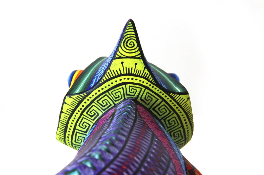 Wooden Chameleon Figurine
