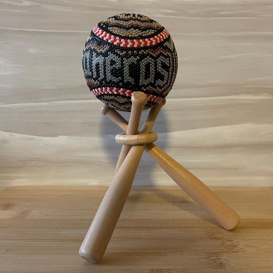 Baseball Ornament | Huichol Art