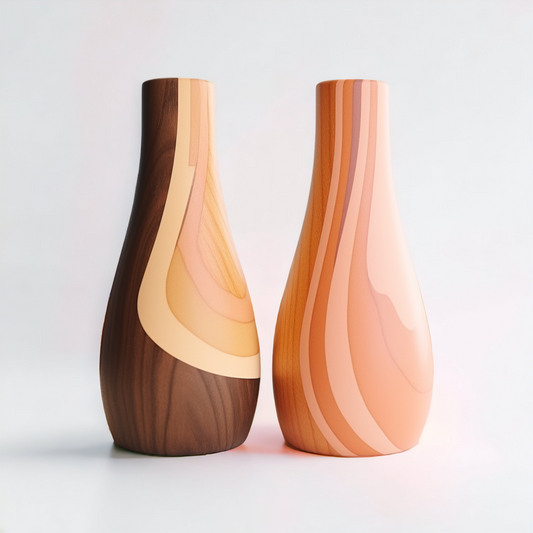 Painted Wooden Salt and Pepper Shakers