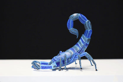 Painted Scorpion Wood Sculpture