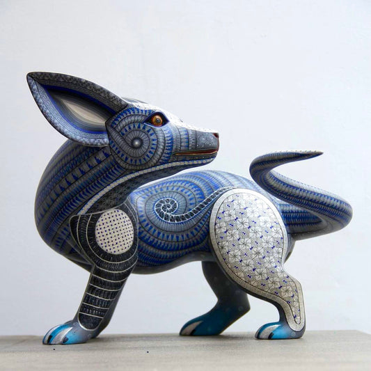 Painted Wooden Xolo Sculpture