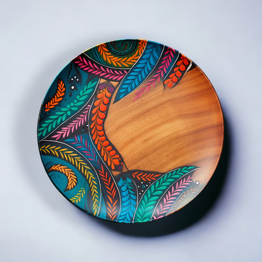Painted Wooden Charger Plate