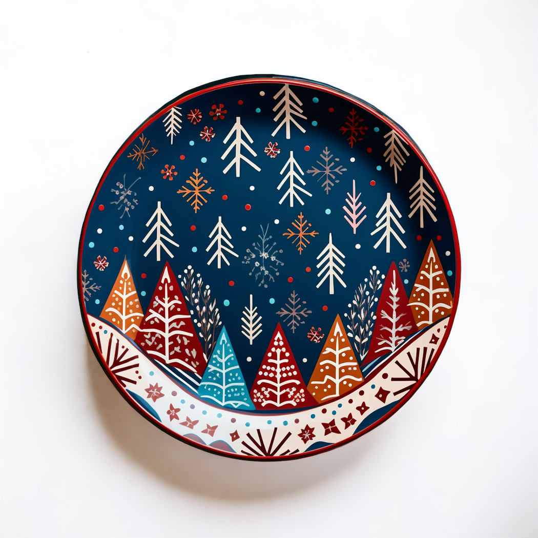 Ceramic sales christmas plate