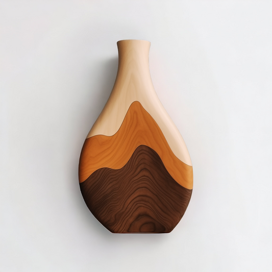 Painted Wooden Vase