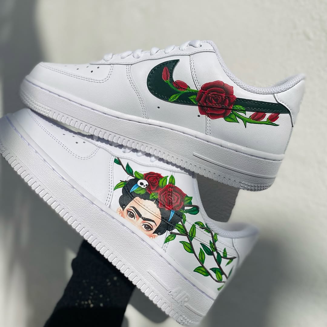 handpainted frida kahlo sneakers