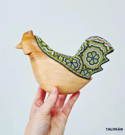 Wooden Chicken decorated with beads