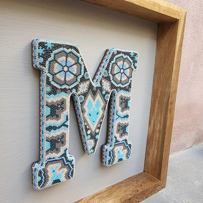 Wooden Letter with Beads decoration