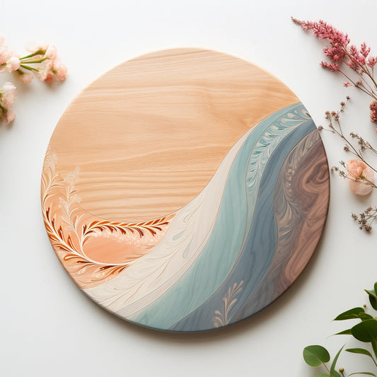 Painted Wooden Plate