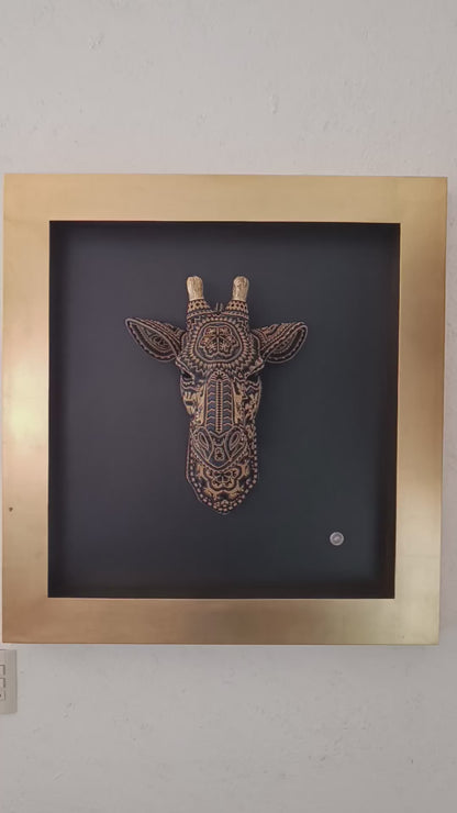 Framed Giraffe | Huichol