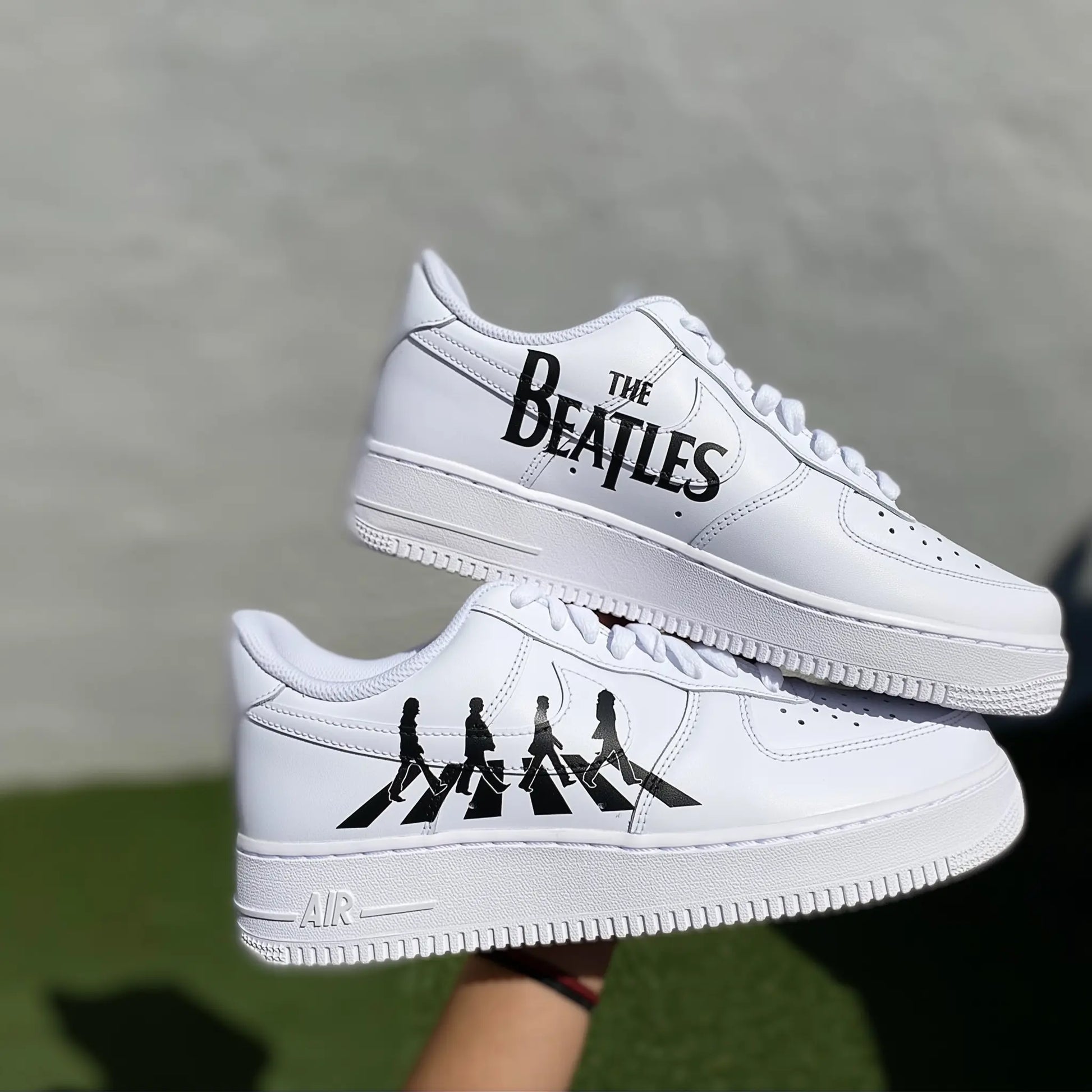 Handpainted The Beatles music band sneakers